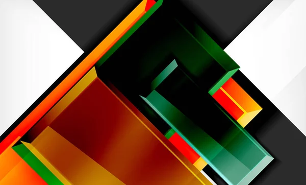 Quadrados de cores futurista fundo abstrato — Vetor de Stock