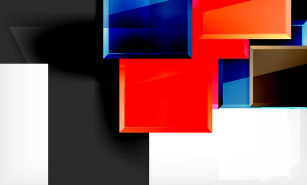 色の正方形未来的な抽象的な背景 — ストックベクタ
