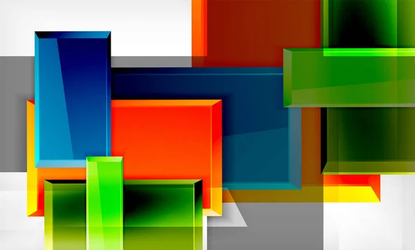 Bunte quadratische und rechteckige Blöcke Hintergrund — Stockvektor