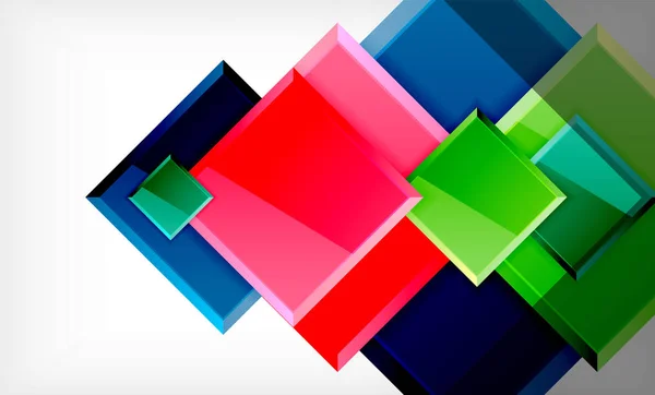 Kolorowe kwadratowe i prostokątne bloki tła — Wektor stockowy