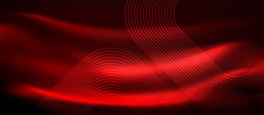 Neon parlayan techno hatları, yüksek teknoloji fütüristik arka plan şablonu kare şekilleri ile