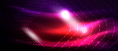 Parlayan parlak neon kareler soyut arka plan, techno modern şablon