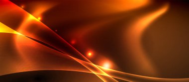 Neon renk dalgası hatları soyut arka plan, sihirli techno futuristik ışık