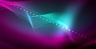 Neon çizgiler parlak parlayan arka plan