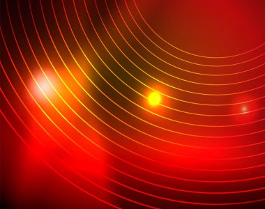 Parlak çevrelerin parlayan soyut arka plan