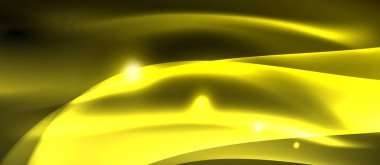 Neon parlak ışık parlayan dalga hatları