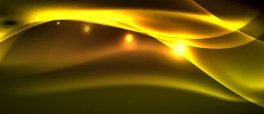 Neon parlak ışık parlayan dalga hatları