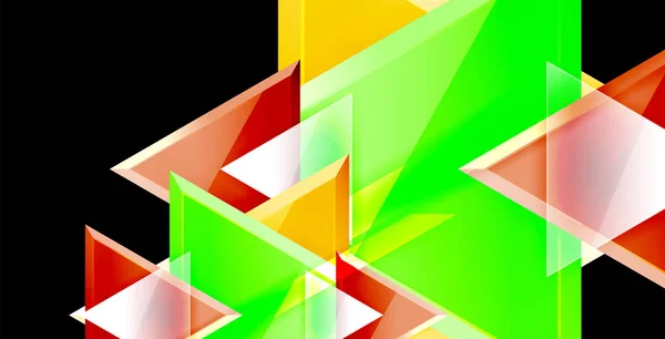 Lesklé lesklé trojúhelníky — Stockový vektor