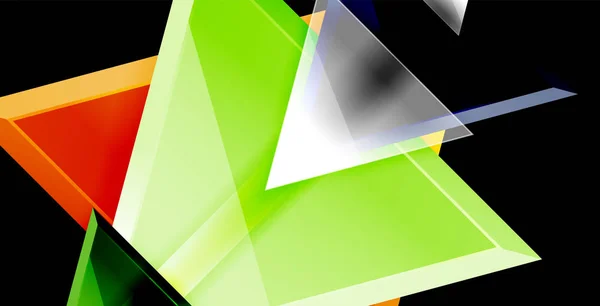 การประกอบสามเหลี่ยมแบบไดนามิก พื้นหลังนามธรรม — ภาพเวกเตอร์สต็อก