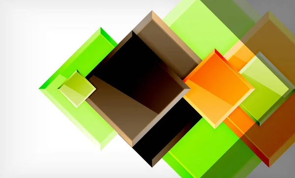 Kleur vierkantjes futuristische abstracte achtergrond — Stockvector