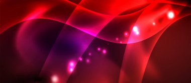 Parlak parlayan Neon ışık dalgası arka plan