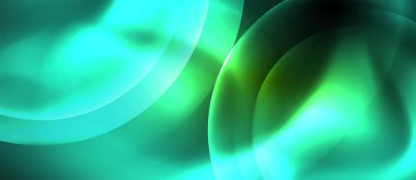 Neon parlayan çevrelerde vektör soyut arka plan