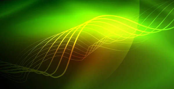 Neon vlny pozadí — Stockový vektor