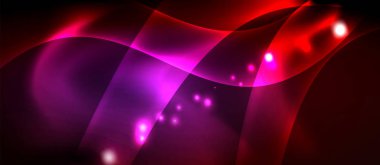 Neon renk dalgası hatları soyut arka plan, sihirli techno futuristik ışık