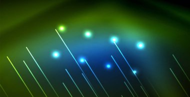 Neon parlayan dalga, sihirli enerji ve ışık arka plan