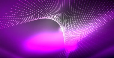 Parlak parlak parlayan Neon dalgalar