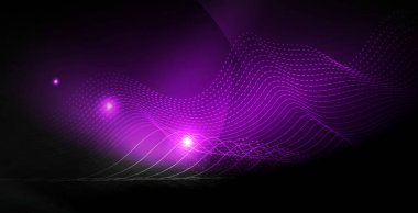 Parlak parlak parlayan Neon dalgalar