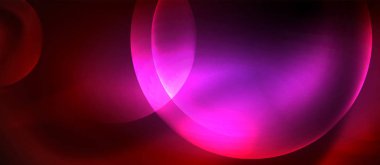 Parlak neon çevrelerde soyut arka plan