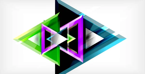 Dinamik üçgen kompozisyon soyut arka plan — Stok Vektör