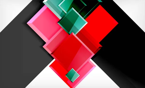 Quadrados de cores futurista fundo abstrato — Vetor de Stock