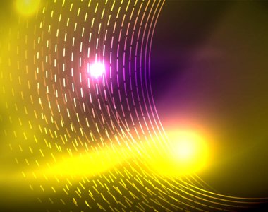 Neon Çemberleri Soyut Arkaplan