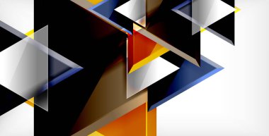 Parlak parlak üçgenler arka plan