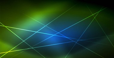 Neon parlayan dalga, sihirli enerji ve ışık arka plan