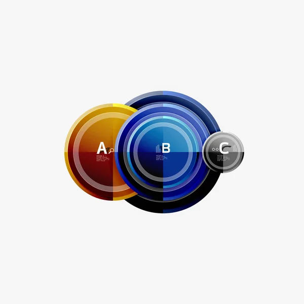 Modèle circulaire, composition des cercles abstraits — Image vectorielle