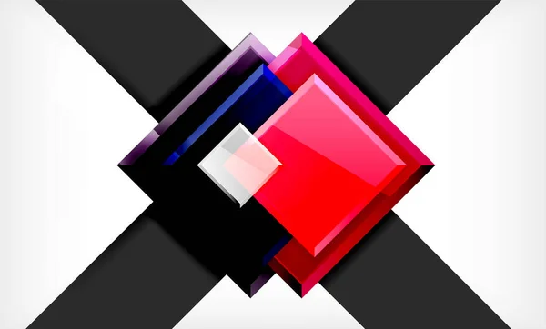 Кольорові квадрати футуристичний абстрактний фон — стоковий вектор