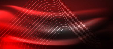 Parlayan parlak neon kareler soyut arka plan, techno modern şablon