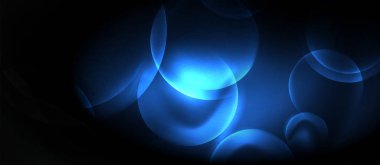 Parlak neon çevrelerde soyut arka plan