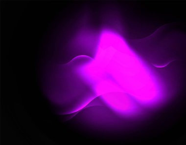 Parlak neon geometrik dalgalar şablonu