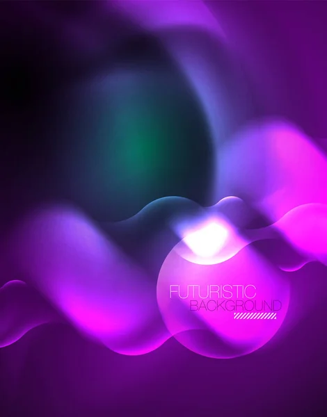 Neon lights vector abstract background — Stock Vector