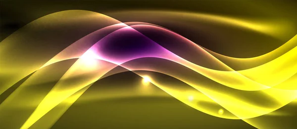 Неоновые световые волны — стоковый вектор