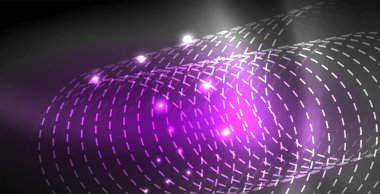 Soyut çizgiler, Modern arka plan ile parlayan parlak neon renkler