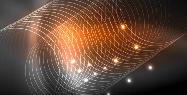 Soyut çizgiler, Modern arka plan ile parlayan parlak neon renkler