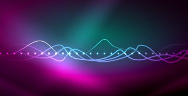 Neon çizgiler parlak parlayan arka plan