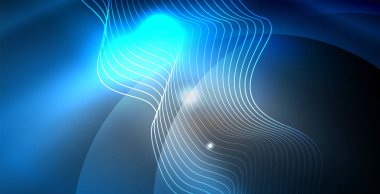 Parlak parlak parlayan Neon dalgalar