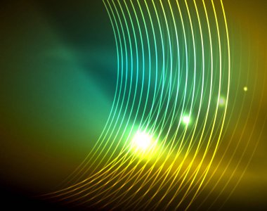 Parlak çevrelerin parlayan soyut arka plan