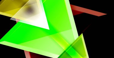 3D üçgen vektör en az arka plan tasarımı, geometrik soyut poster tasarımı