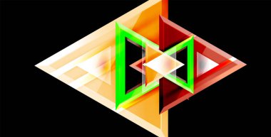 3D üçgen vektör en az arka plan tasarımı, geometrik soyut poster tasarımı