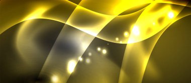 Parlak parlayan Neon ışık dalgası arka plan