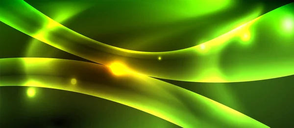 Neon-Farbe Wellenlinien abstrakten Hintergrund, magische Techno futuristisches Licht — Stockvektor