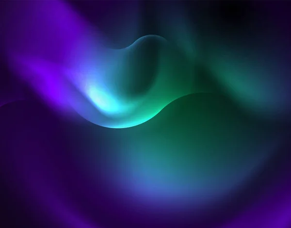 Φωτεινά μεταλλικά κύματα νέον διανυσματικό σχεδιασμό — Διανυσματικό Αρχείο