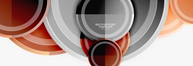 Web Banner, iş sunumu, marka, duvar kağıdı için daire geometrik soyut arka plan şablonu
