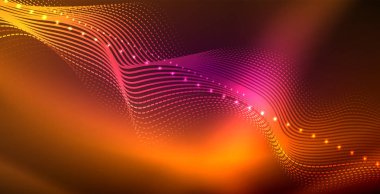 Neon çizgiler parlak parlayan arka plan