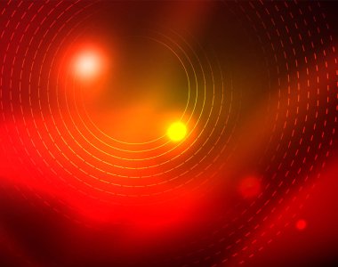 Parlak çevrelerin parlayan soyut arka plan