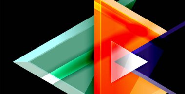 Parlak parlak üçgenler arka plan