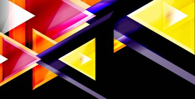 Parlak parlak üçgenler arka plan