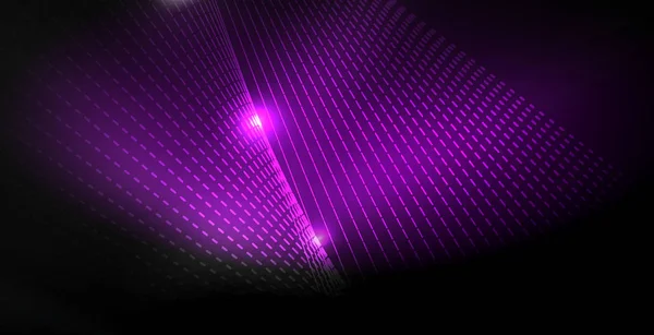 光泽发光的霓虹灯波 — 图库矢量图片